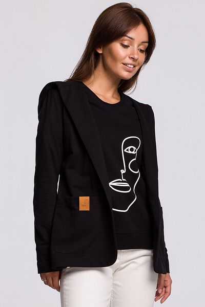 BEWEAR Blazer simplu cu glugă, pe nasturi