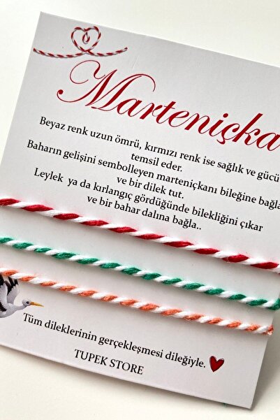 Tupek Store Marteniçka Ip Şans Bileklik Seti