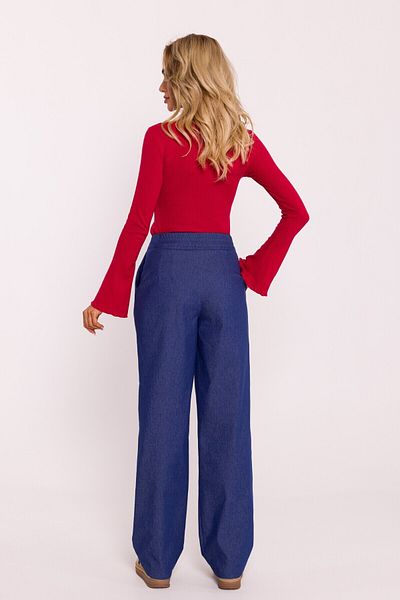 Made of Emotion Pantaloni cu talie elastică și picioare largi