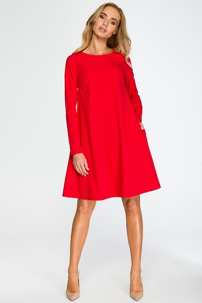 Stylove A-line mini dress with long sleeves