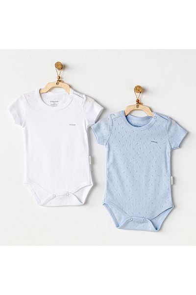 andywawa BABY BODY 2 PCS SHORT SLEEVE BODY JACQUARD BASIC