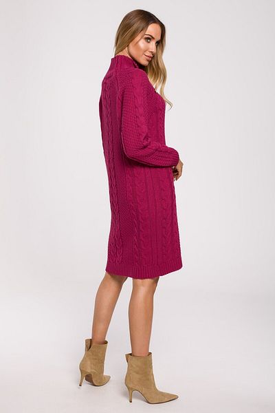 Made of Emotion Long sweater dress with a turtleneck and decorative buttons