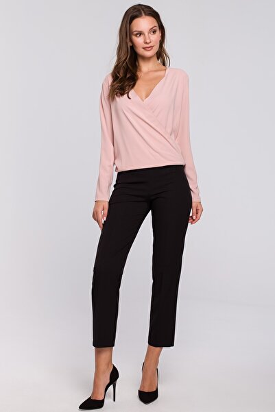 Makover Wrap blouse with long sleeves