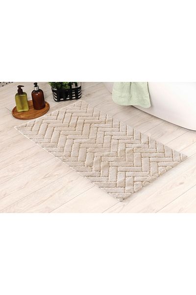 Cotton Box Βαμβακερά πατάκια σε μπεζ χρώμα Zibby - 60x100