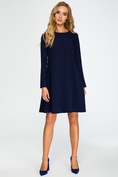 Stylove A-line mini dress with long sleeves