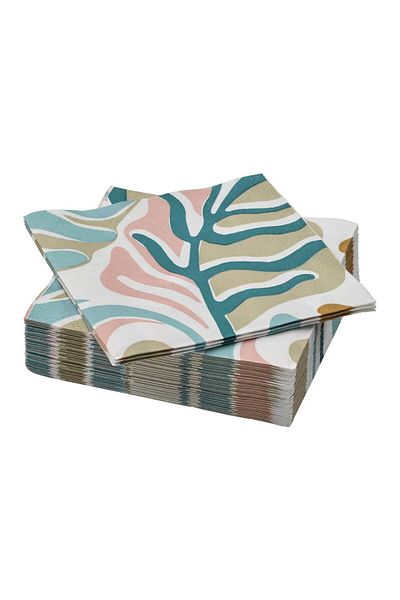 IKEA Slöjstjärt Patterned Napkin Multicolor 24X24 cm 30 Pieces 50593626