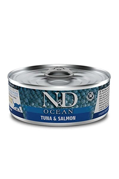N&D Canned Cat Food with Ocean Tuna and Salmon 70 Gr