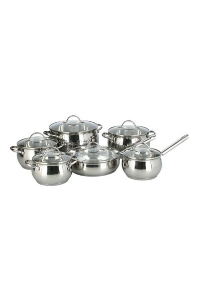 Parfait 12-Piece Sturdy Non-Stick Coating Comfortable Grip Fix Handles Cookware Set