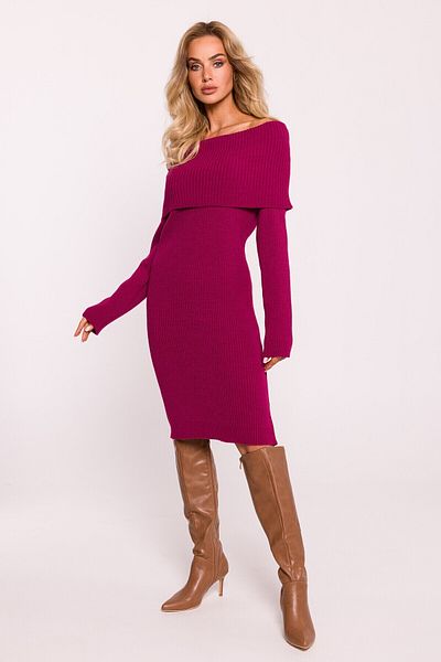 Made of Emotion Sweater dress with a wide collar