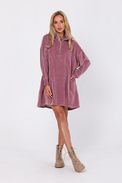 Made of Emotion Asymmetric velour dress