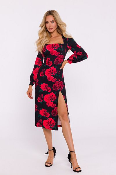 Made of Emotion Elegant midi dress with a print