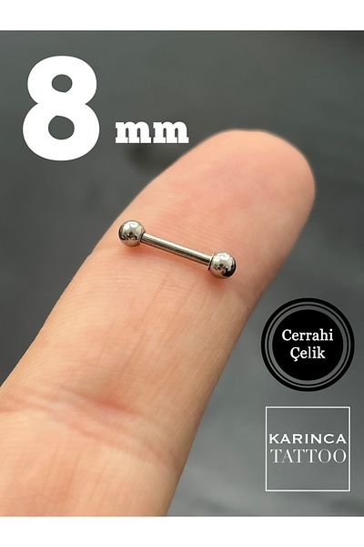 Karınca Piercing 8 Mm Flat Rod Conch Orbital Snug Tragus Ear Piercing