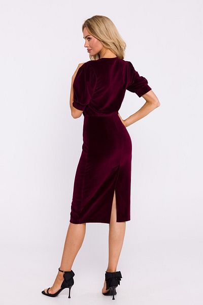 Made of Emotion Velour dress with short sleeves