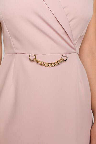 Makover Rochie blazer cu lanț decorativ