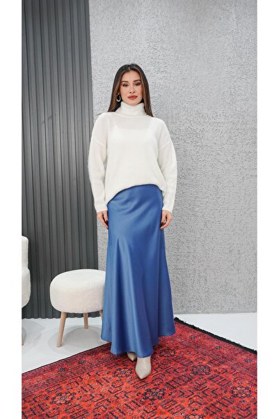 Neva Wear supradimensionat Pulover - Gât înalt cu căptușeală din fleece Alb