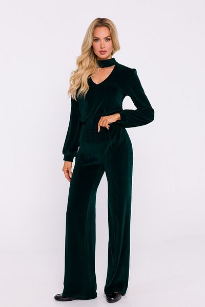 Made of Emotion Velour trousers with wide legs
