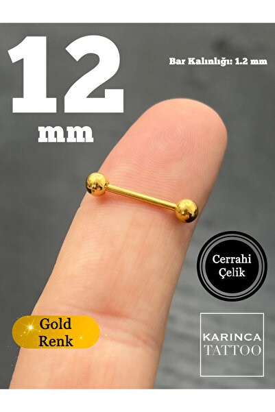 Karınca Piercing Büyük Toplu Düz Kulak Göğüs Ucu Piercing (altın Renk)
