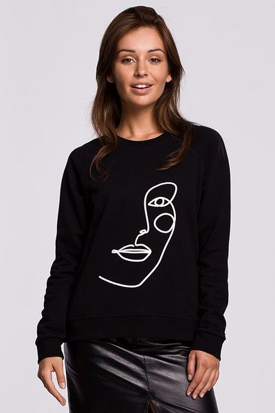 BEWEAR Hanorac elegant cu imprimeu