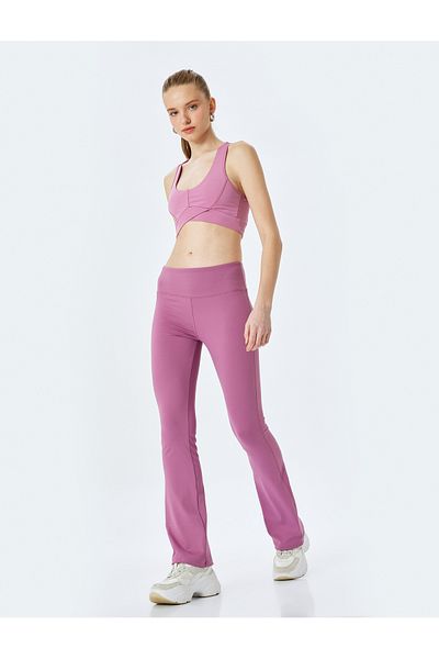 Koton Sport-Leggings mit ausgestelltem Bein und hoher Taille