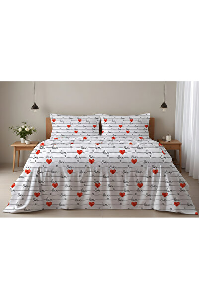 Evmila Valentine's Day Special Double Cotton Duvet Cover Set 200X220 cm Doubl...