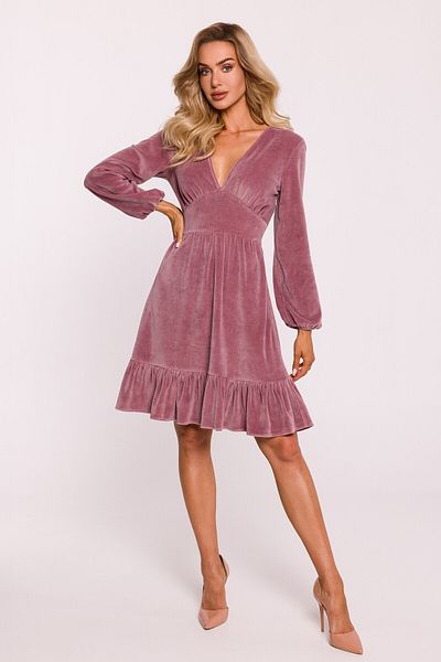 Made of Emotion Velour dress with a yoke