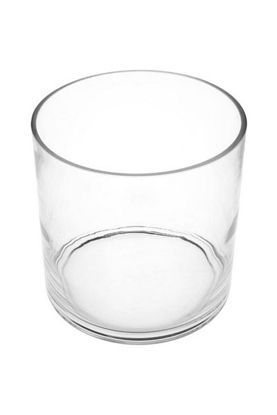 Atmosphera Sleek and Modern Design Cylindrical Glass Vase 18cm