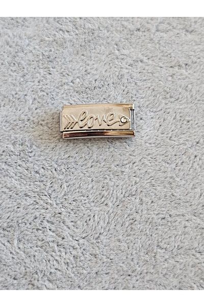 SiestaAccessories Love Written Italian Bracelet Charm - Double Link Size