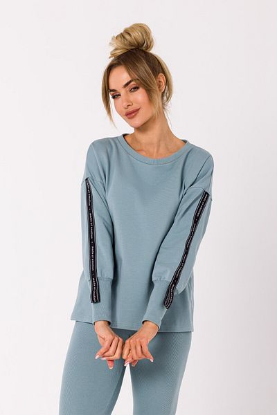Made of Emotion Sweatshirt with stripe trims on the sleeves