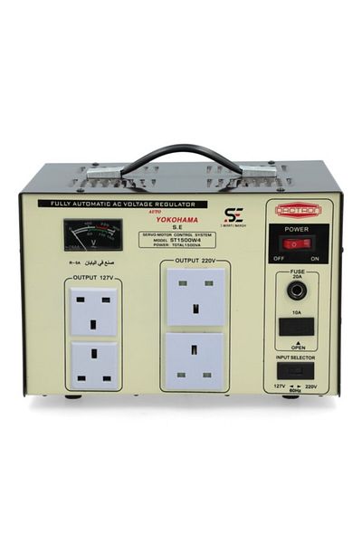 Yokohama 1500W 3 Pin British Plug Portable AC Automatic Voltage Regulator