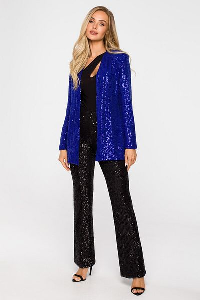 Made of Emotion Düğmesiz pullu blazer