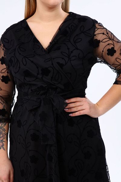 modayız Βραδινό Φόρεμα Διπλό γιακά Plus Size 25d-1990
