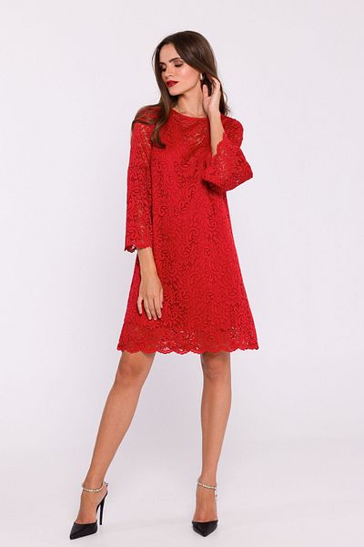 Stylove Rochie trapez din dantela in doua straturi
