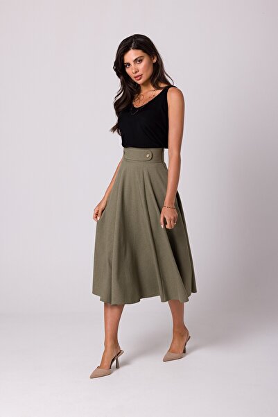 BEWEAR Fusta evazata cu talie inalta