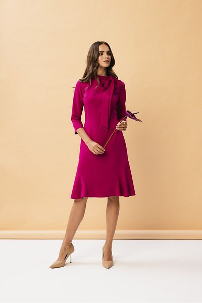 Stylove Dress with a tie at the neck