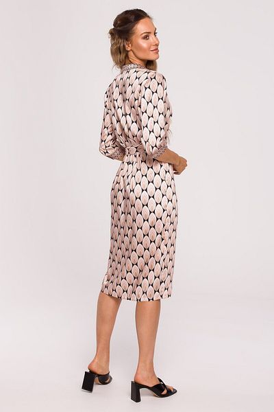 Made of Emotion Satin wrap dress with a print