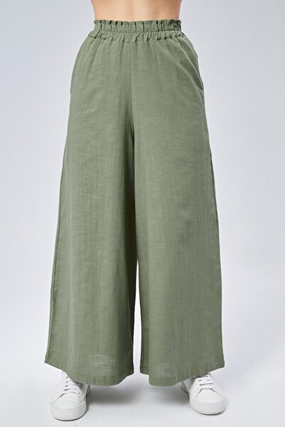 MAKSEN TEKSTİL Women's Flames with Linen Collar