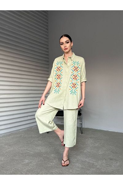BAJAR Serpme Embroidered Viscose Suit