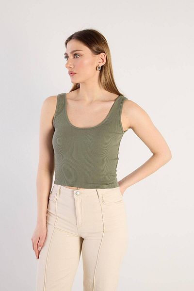 Addax U Neck Modal Crop Tank Top A13389-R12