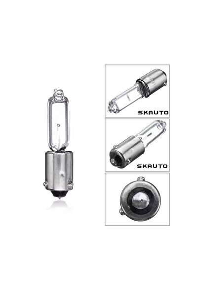 SKAUTO 10 Adet 12v H21w Bay9s 21w Halojen Ampul ( Standart Sarı Işık )