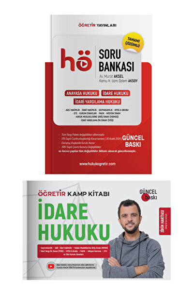 hukuk öğretir 2026 Hö Soru Bankası Idare Hukuku Öğretir Video Ders Not - Kaym...