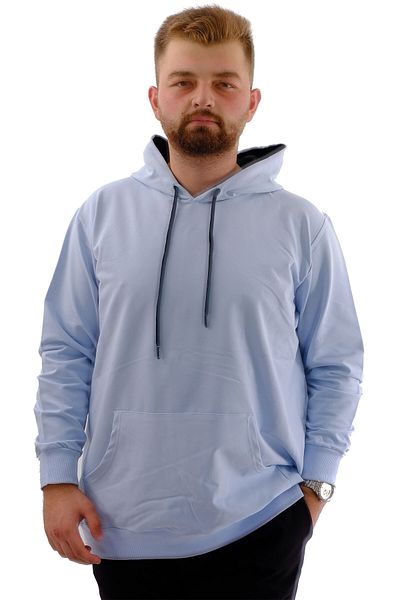 ModeXL Φούτερ Ice Blue Mode XL με κουκούλα καγκουρό τσέπης - U24166