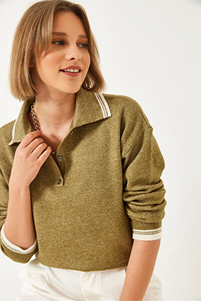 Bianco Lucci Women's Polo Neck Knit Sweater 241251 60261332