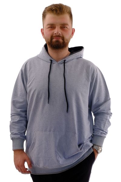 ModeXL Ανδρικό φούτερ Basic - Mode XL, Μεγάλο μέγεθος, Κουκούλα, Τσέπη Καγκουρό, Grimelange U24166