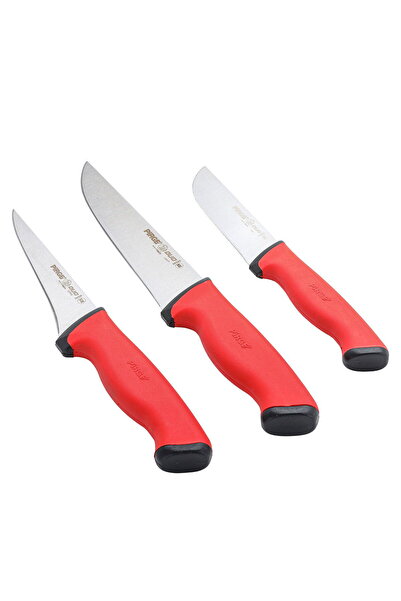 Alsaif Gallery Pirge stainless steel3-piece chopping knife set, plastic handl...
