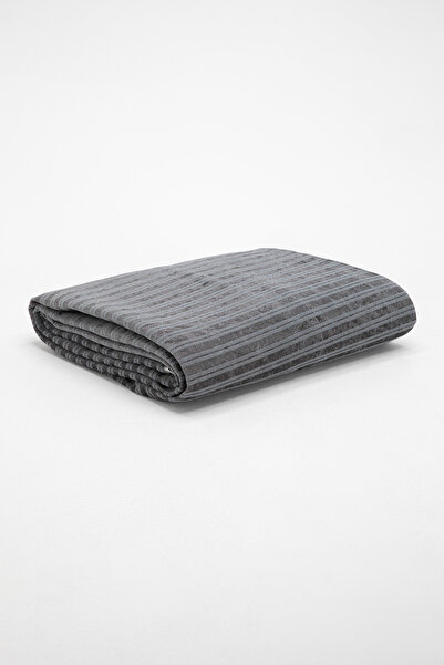 FAVORA Антрацитовий нековзний килим з губчастою основою та оксамитовим покриттям - покривало для дивана 170x210