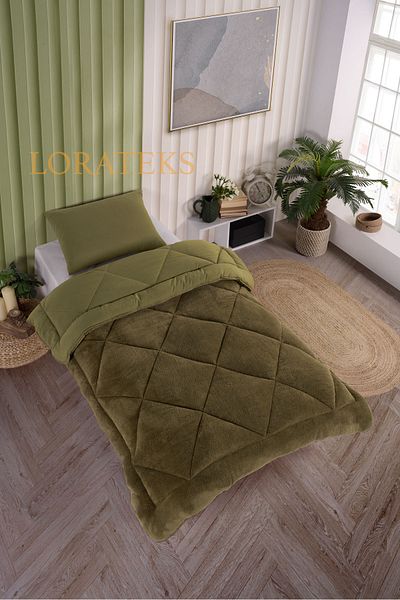 Lorateks Elisa Wellsoft Single Luxury Quilt Set - Sleeping Set with Double Sided Pillow and Case