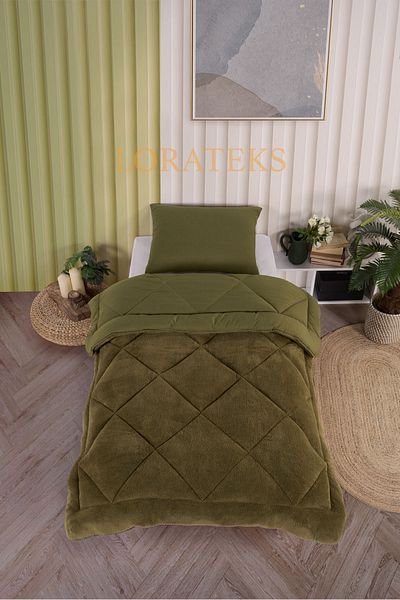 Lorateks Elisa Wellsoft Single Luxury Quilt Set - Sleeping Set with Double Sided Pillow and Case