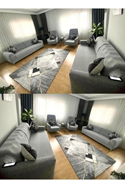 Genel Markalar Jakarlı 3 3 1 1 Gri Lastikli Kanepe Örtüsü | Lastikli Koltuk Ö...