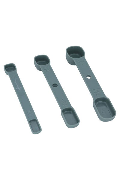 Alsaif Gallery Al Saif Gallery Plastic Measuring Spoons Set, 3 Pieces - Gray
