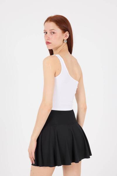 Addax Μονόχρωμο μπλουζάκι με έναν ώμο A13618-P13